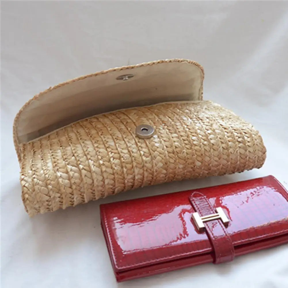 Sac à Main Clutch en Paille de Blé